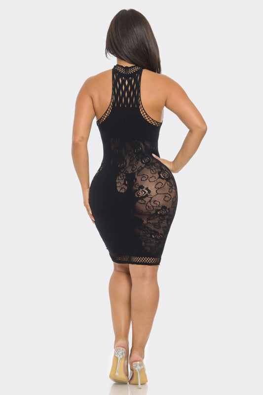 Cut Out Sleeveless Mini Dress