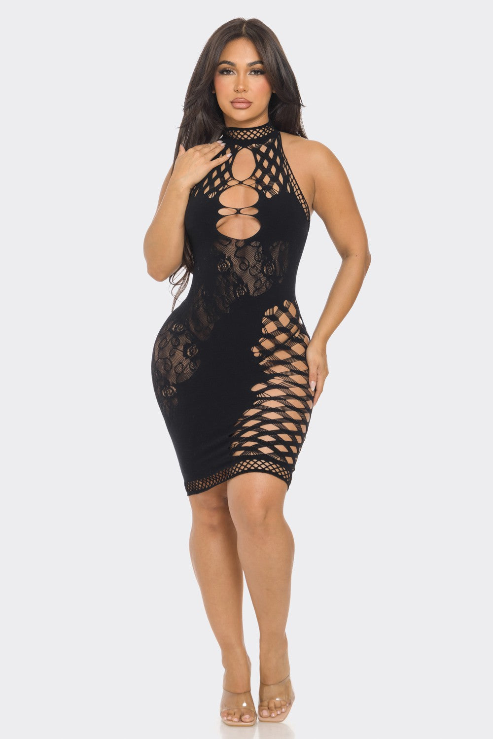 Cut Out Sleeveless Mini Dress