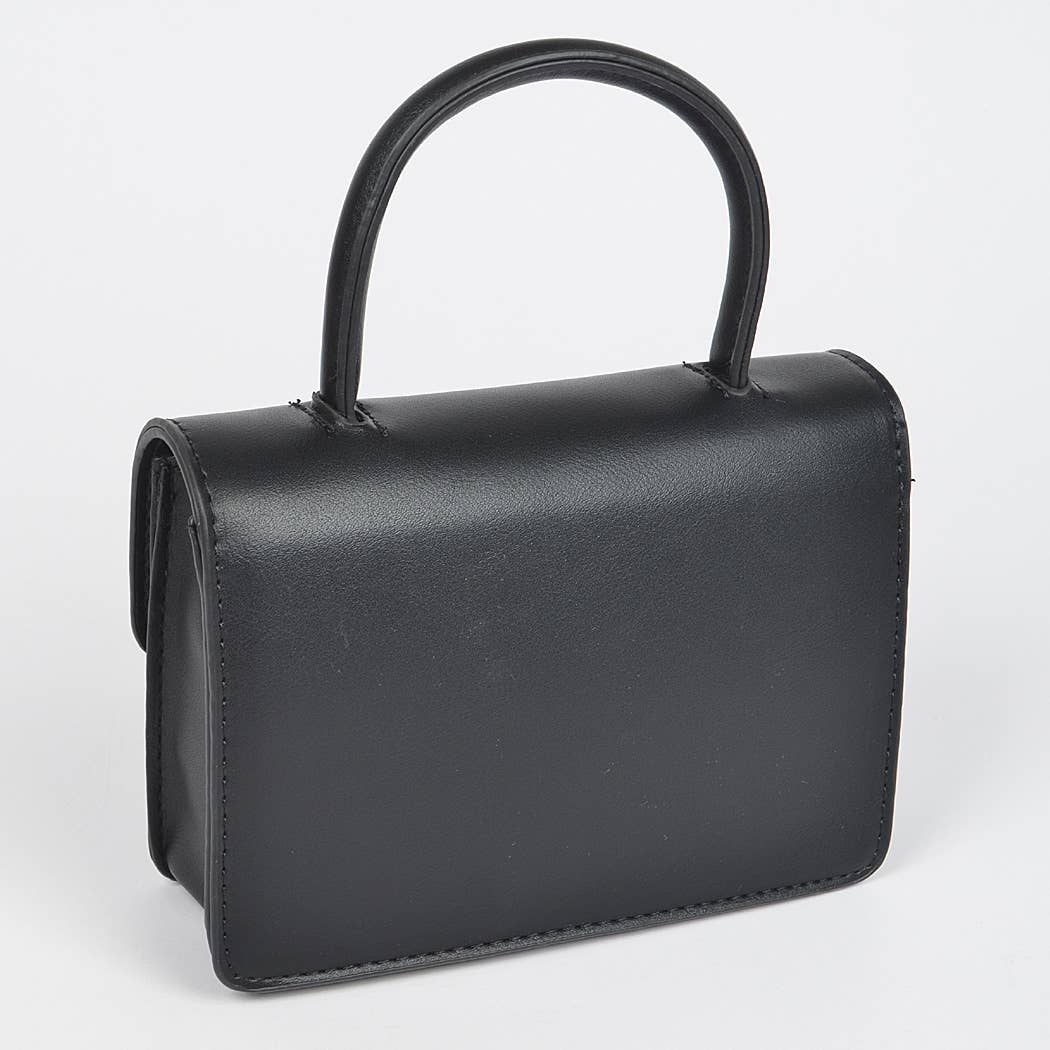 Faux Leather Pleated Shoulder Strap Bag