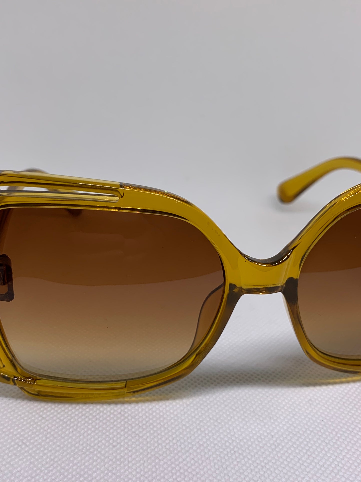 Large Vintage Inspired Square Overlapping Frame Sunglasses
