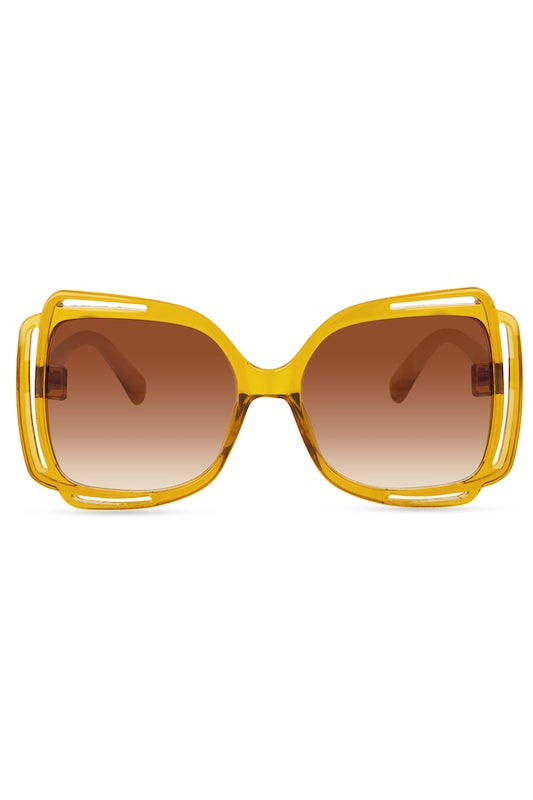 Large Vintage Inspired Square Overlapping Frame Sunglasses