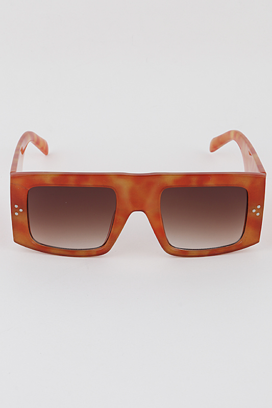 Orange Square Frame Sunglasses