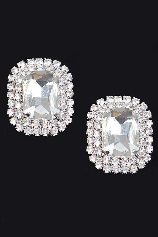 Rhinestone Stud Earring