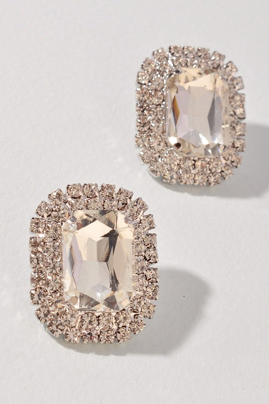 Rhinestone Stud Earring