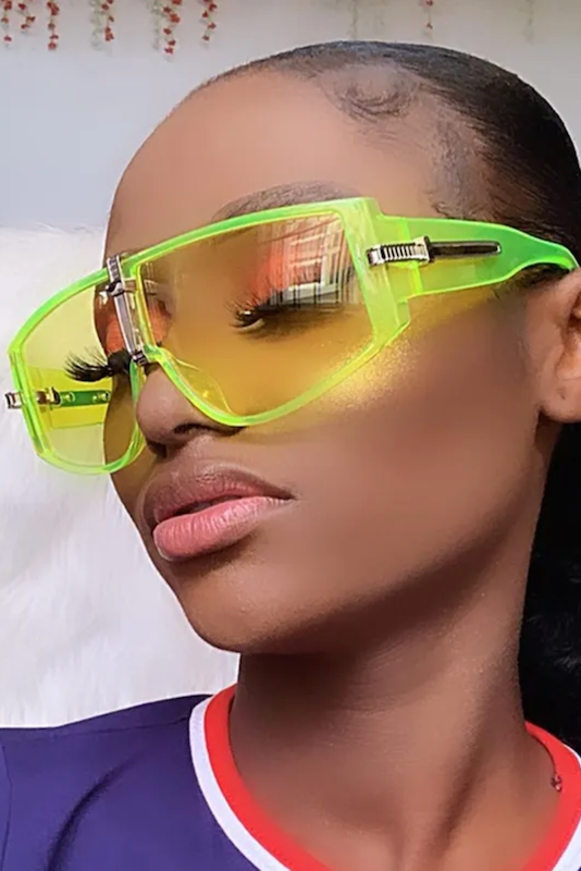 Green Vintage Goggle Sunglasses