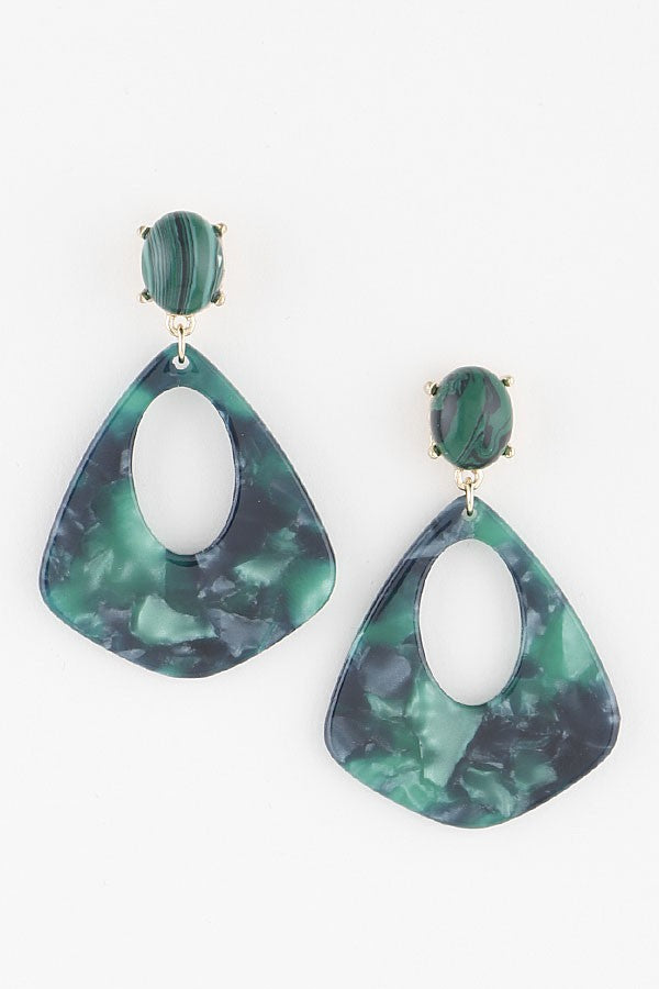 Open Cut Marble Earrings