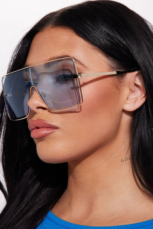 Oversized Color Lens Sunglasses