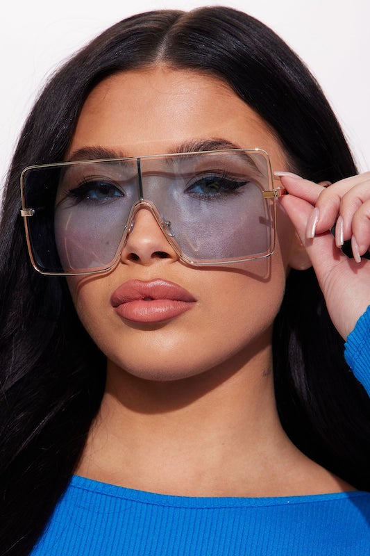 Oversized Color Lens Sunglasses