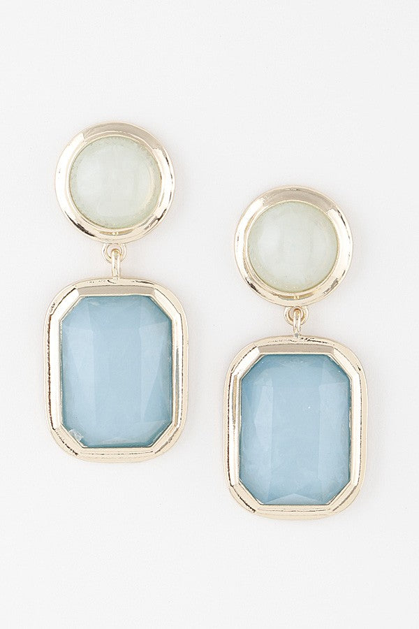Minimal Crystal Drop Earrings