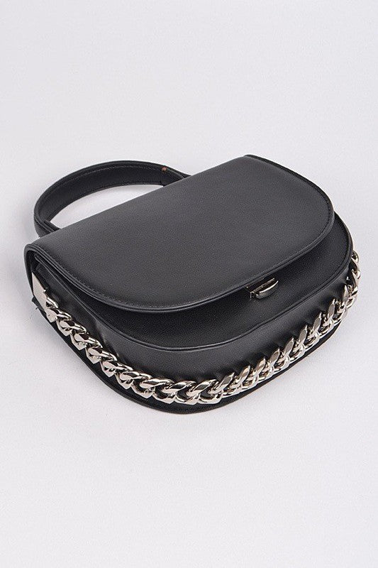 Leather Strap Body Clutch