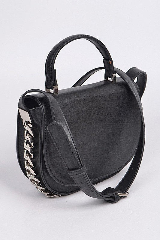 Leather Strap Body Clutch