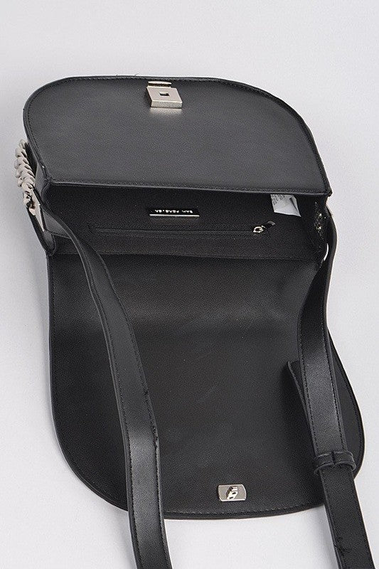 Leather Strap Body Clutch