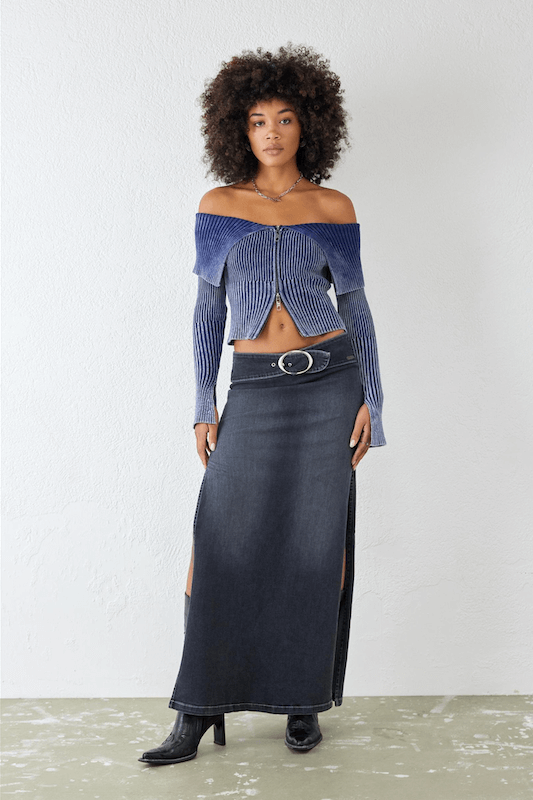 Alexis Mineral Washed Off Shoulder Top