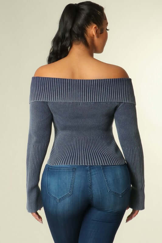 Alexis Mineral Washed Off Shoulder Top