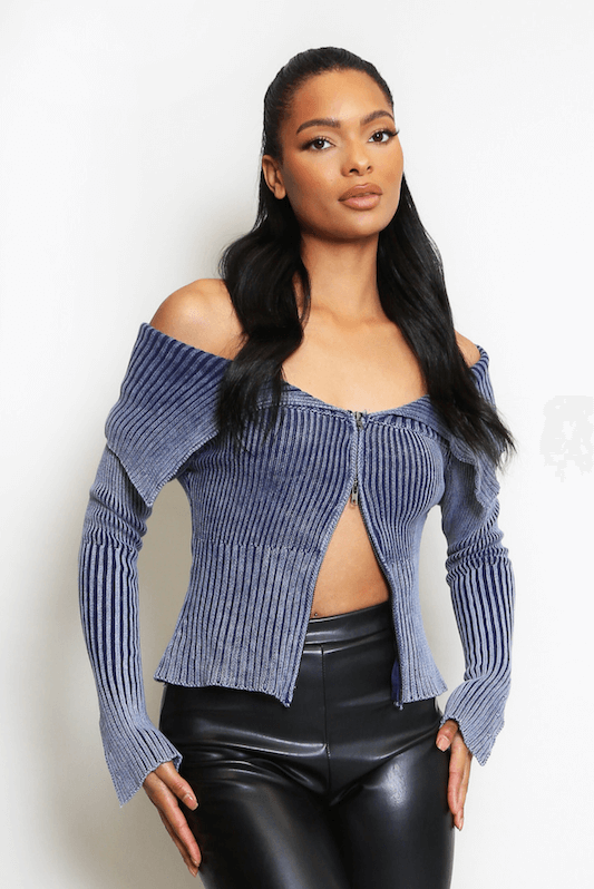 Alexis Mineral Washed Off Shoulder Top
