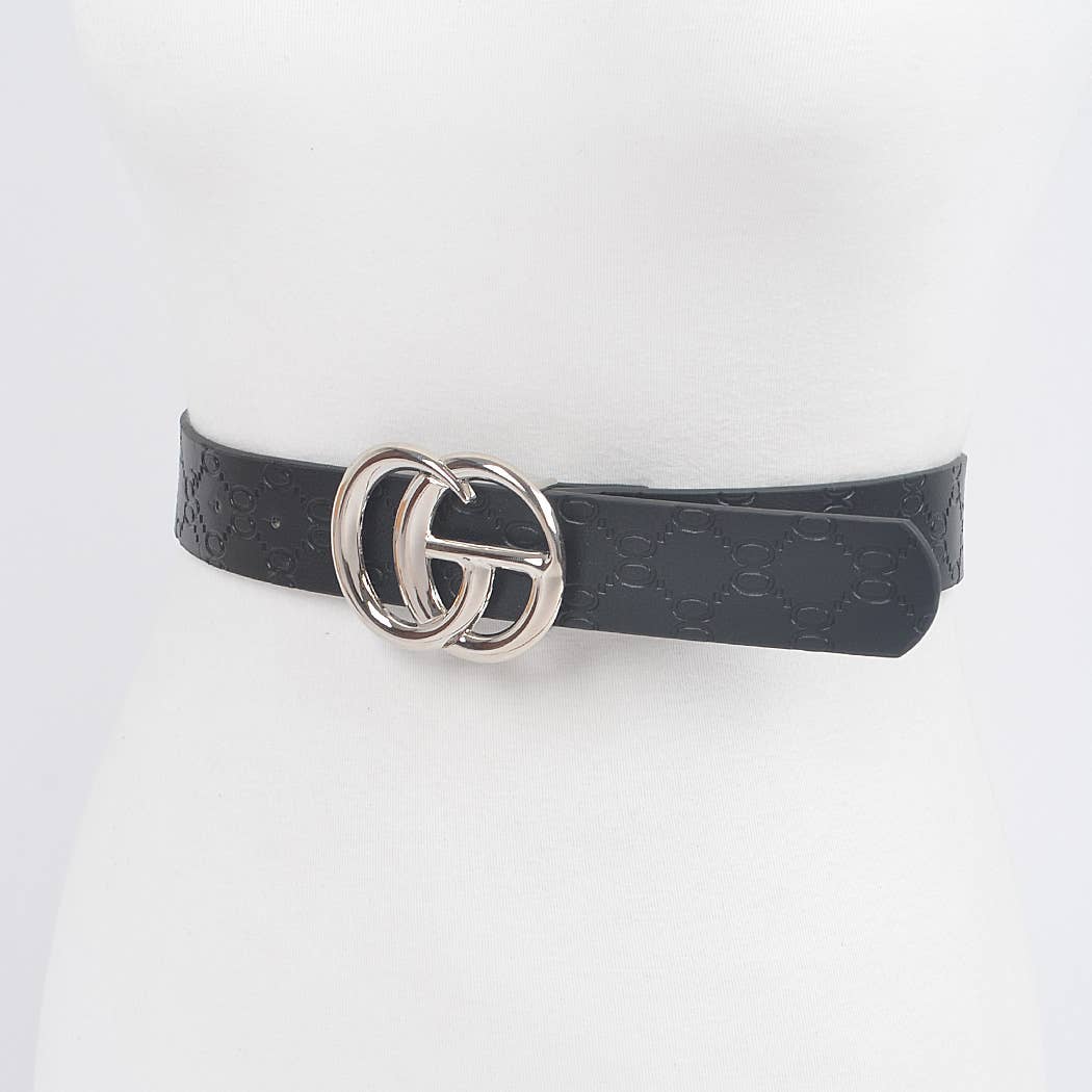 CG Buckle Embossed Belt