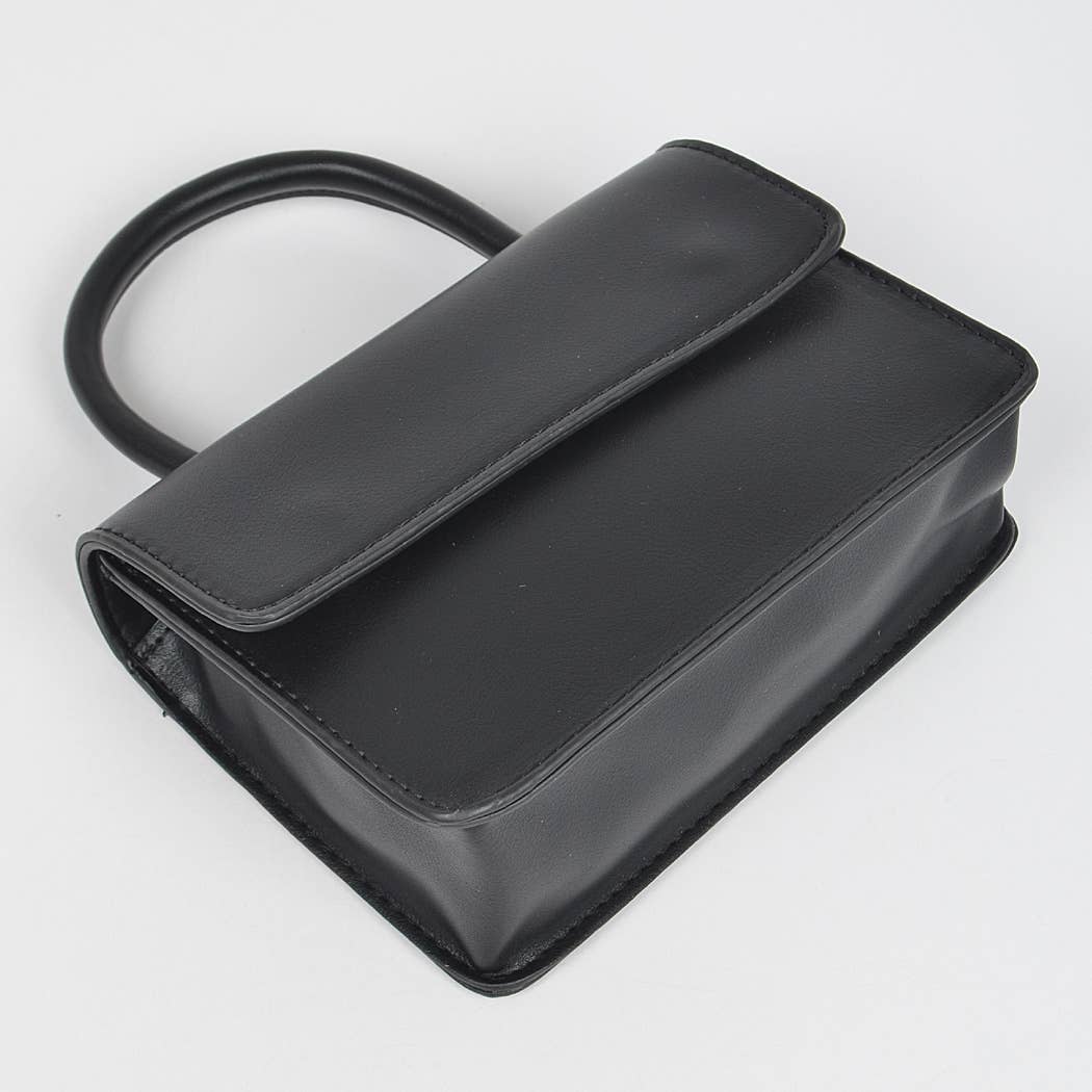 Faux Leather Pleated Shoulder Strap Bag
