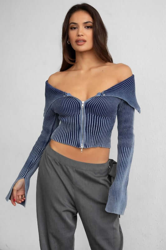 Alexis Mineral Washed Off Shoulder Top