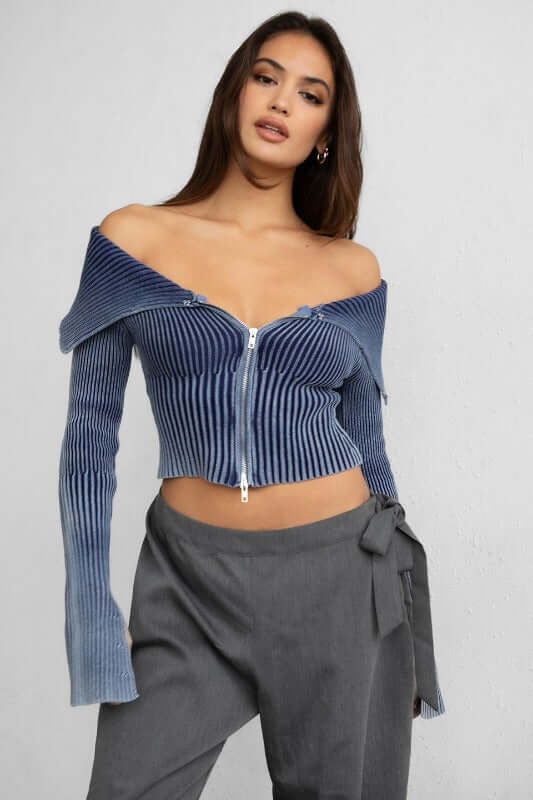 Alexis Mineral Washed Off Shoulder Top