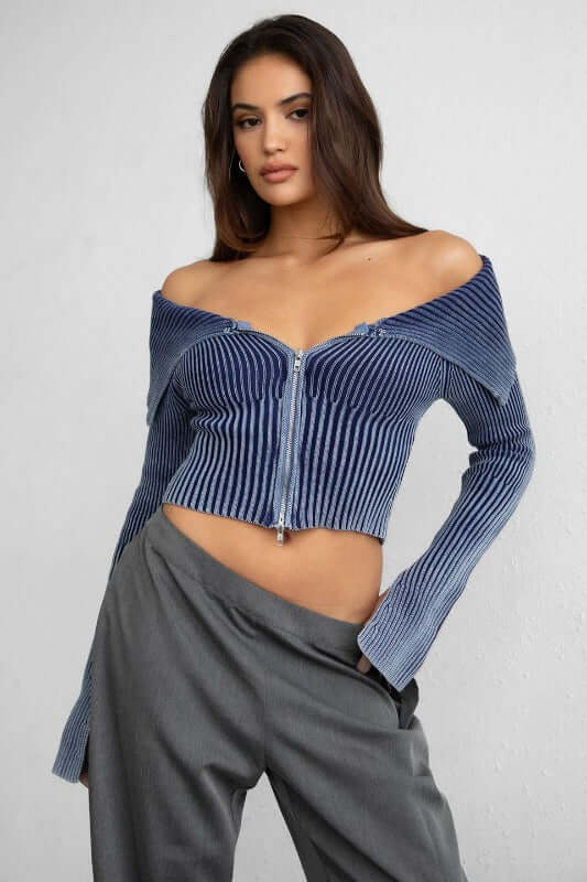 Alexis Mineral Washed Off Shoulder Top