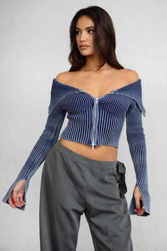 Alexis Mineral Washed Off Shoulder Top