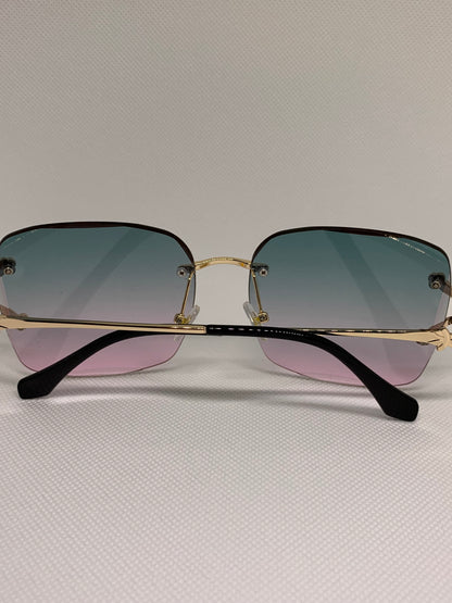 Two Tone Frameless Sunglasses