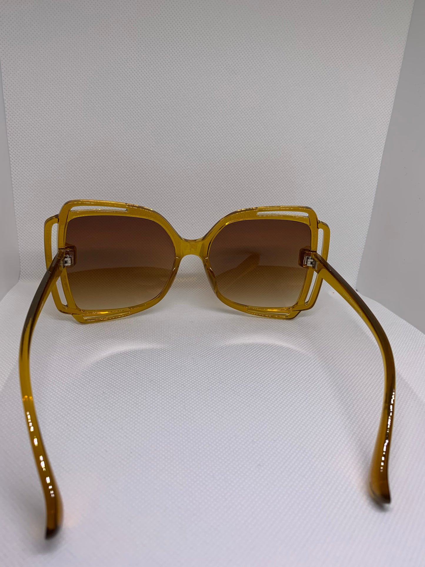 Large Vintage Inspired Square Overlapping Frame Sunglasses