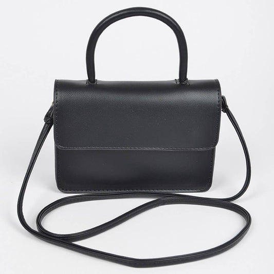 Faux Leather Pleated Shoulder Strap Bag